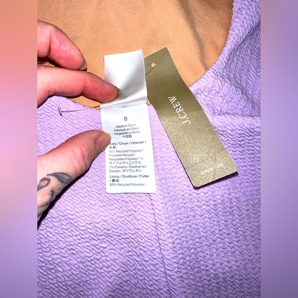 Purple Lavender One Piece J. CREW Bathing Suit - Picture 4 of 5